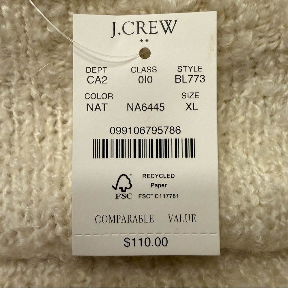 J. Crew Cozy Cream Women's Sweater - Picture 4 of 5